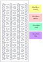 Sticker Lacé Blumen - pastell-lila<br>1 Bogen 10x23cm